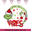 Grinchmas Vibes Funny Christmas Svg, Christmas Circle Svg