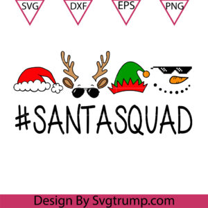 Hat Christmas Squad Svg, Santa Squad Svg, Squad Merry Christmas Svg