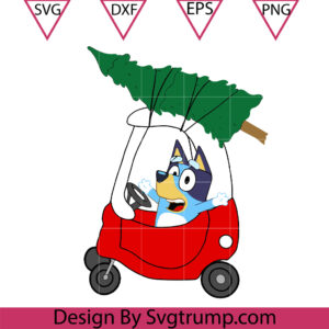 Heeler Blue Dog Truck Tree Christmas Svg, Happy New Year Heeler Blue Svg