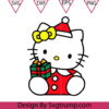 Hello kitty Christmas Box Svg, Hello Kitty Santa Claus Svg