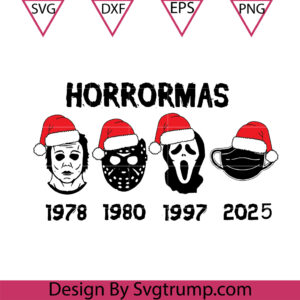 Horror Hat Christmas Svg, Ghostmas Svg, Ghost Christmas Svg