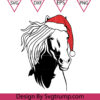 Horse Santa Hat Svg Horse Christmas Hat Svg House Svg