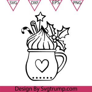 Hot Cocoa SVG, Christmas Cocoa SVG, Cocoa Mug SVG