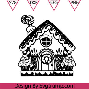 Home Sweet Home Svg, House Christmas Svg, Gingerbread Svg