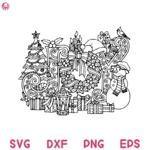 JOY Snowman Mandala Svg, Snowman Mandala Svg, Joy Christmas Svg