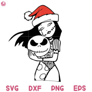 Sally Jack Christmas Svg, Nightmare Before Sally Santa Svg