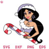Jasmine Princess Holding Christmas Candy Svg Christmas PNG SVG