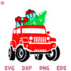 Jeep Christmas Tree And Box Svg Red Car Turn Right Svg Christmas Tree And Presents Svg
