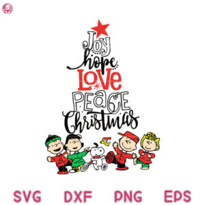 Joy Hope Love Peace Christmas Svg, Charlie Brown Christmas Svg, Charlie Brown Svg