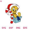 Looney Tunes Christmas SVG Santa Tweety Bird SVG