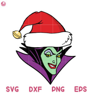 Maleficent Queen Santa Svg, Maleficent Character Hat Santa, Disney Christmas