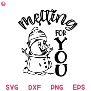 Melting Christmas Svg, For You Cute Snowman Christmas SVG