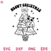 Meowy Christmas Hat Cute Svg Groovy Cat Christmas Svg