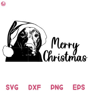 Merry Christmas Dog Svg, Dog Hat Cute Christmas Svg