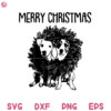 Merry Christmas Dogs Wreath Cute Svg SVG PNG DXF EPS Digital Download