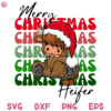 Merry Christmas Heifer Cute Svg Heifer With Santa Hat Svg