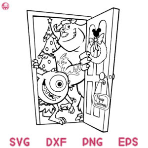 Christmas Monsters Inc Svg, Monsters Inc Christmas Svg, Mike And Sully Svg