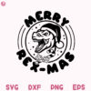 Merry Rex Mas Head Svg, Rexmas T Rex Cute Dinosaur Christmas Svg, T Rex Kids Svg