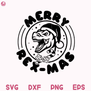 Merry Rex Mas Head Svg, Rexmas T Rex Cute Dinosaur Christmas Svg, T Rex Kids Svg