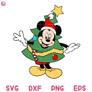 Mickey Christmas Tree Svg, Mickey Disney Christmas Svg