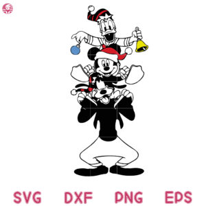 Mickey Donald Christmas Svg, Mickey Donald Cute Christmas Svg