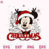 Mickey Reindeer Christmas Tree Svg, Christmas Tree Mickey Svg, Mickey Santa Hat Xmas Svg