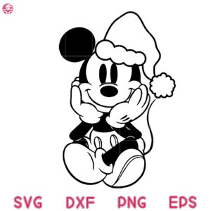 Mickey Santa Hat Svg, Mouse Christmas Hat Svg, Christmas Svg