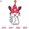 Minimalist Christmas Cute Cat Svg Minimalist Hat Santa Svg Minimalist Svg