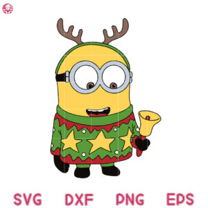Minions Christmas Santa Svg, Minions Reindeer Hord Christmas Svg