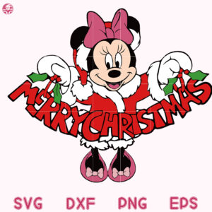Minnie Merry Christmas New Svg, Minnie Christmas Vibes Svg, Minnie Merry Svg