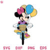 Minnie Bicycles And Balloons Svg, Minnie Bicycles Svg, Disney Balloons Svg
