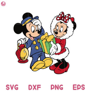 Minnie Holding Lights SVG, Mickey Christmas SVG, Christmas Disney SVG
