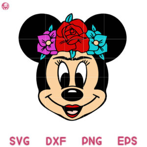 Minnie Mouse Frida Kahlo Svg, Frida Kahlo Disney Svg
