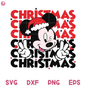 Minie Retro Christmas Svg, Christmas Mickey Mouse Svg