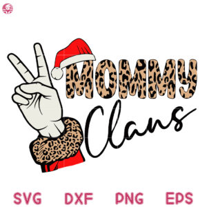 Mommy Christmas Leopar Svg, Leopard Mommy Christmas Svg