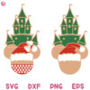Mouse Ears Castle Christmas Svg, Mouse Ears Christmas Svg