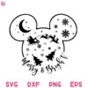 Mouse Head Christmas Tree Svg, Christmas Mickey Christmas Svg, Merry Bright Svg