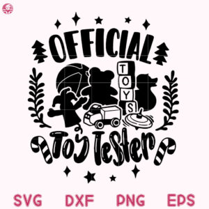 Official Toy Tester Svg, Santa Elf Christmas Kids Toys Cute Svg, Chritmas Kids Toys Cute Svg