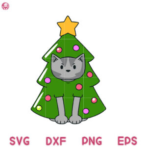 Oh Christmas Tree Svg,Oh Christmas Svg, Cat Christmas Svg