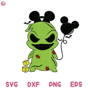 Oogie Boogie Ears Balloon Mouse Svg, Boogieman Hat Mouse Svg, Oogie Boogie Disney Svg