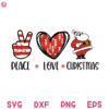 Peace Love Christmas Santa Svg Peace Love Santa Svg Love Christmas Svg