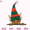 Peeking Boy Hat Elf Svg, Elf Peeking Boy Svg, Hat Christmas Peeking Boy Svg