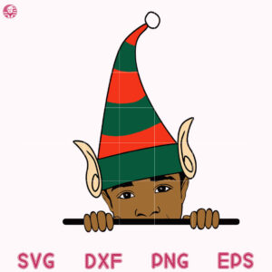 Peeking Boy Hat Elf Svg, Elf Peeking Boy Svg, Hat Christmas Peeking Boy Svg