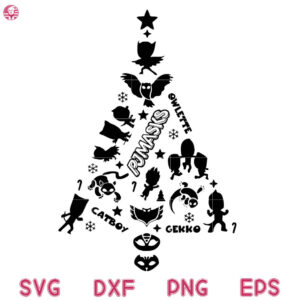 Pjmasks Christmas Tree Svg, Pjmasks Christmas Svg, Pjmasks Svg