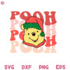Pooh Merry Christmas Svg, Character Face Xmas Svg, Retro Christmas Friends Svg