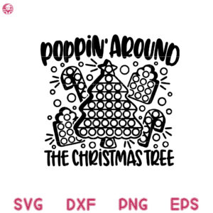 PoppingTree Svg, Kids Xmas Design Svg, Fidget Toy Svg, Fidget Popper Holiday Svg