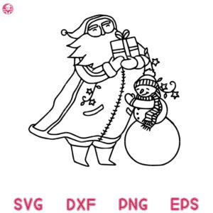 Primitive Santa Claus Christmas Svg