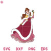 Christmas Princess Belle Svg, Xmas Santa Claus Svg, Christmas Squad Princess Belle Svg