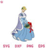 Princess Cinderella Christmas Svg Cinderella Xmas Santa Claus Christmas Cinderella Friends Svg