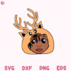 Reindeer Girl Head Svg Christmas Black Girl Svg African American Christmas Black Santa Svg